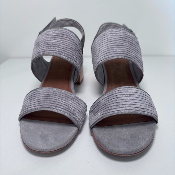 Toms Poppy Gray Corduroy Slingback Block Heel Sandals Women’s Size 8.5 - Picture 8 of 10